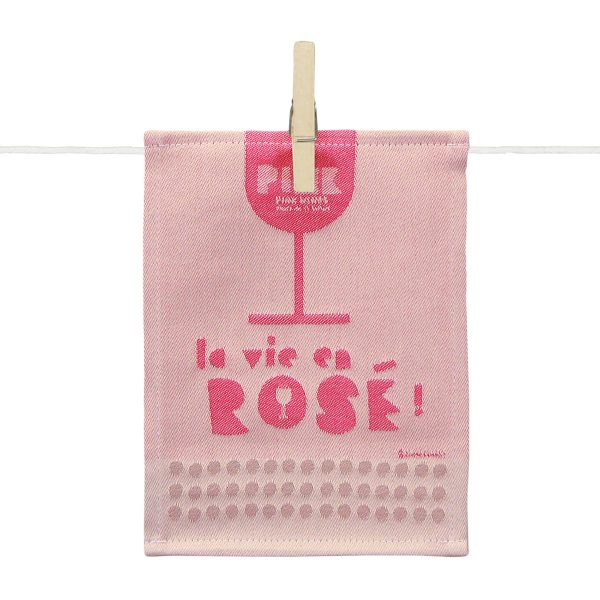 Mini serviette La vie en Rosé