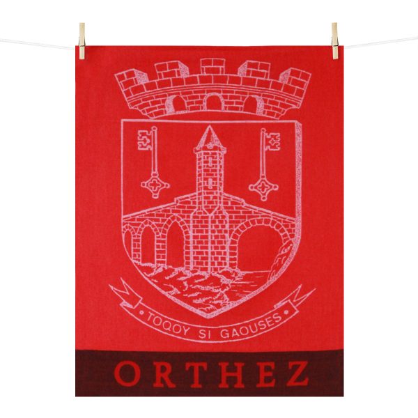 Torchon Orthez blason rouge